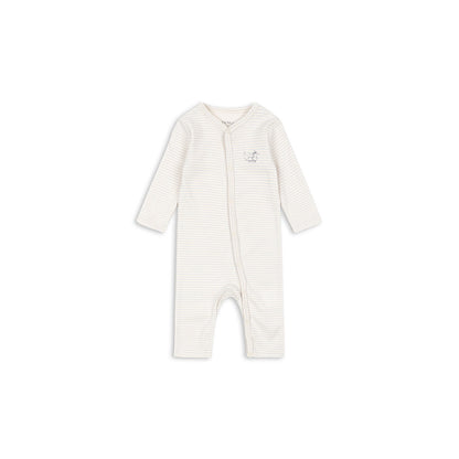 Fanga Fontana Fio bodystocking m. lange ærmer, Tea stripe gray dawn - str. 1 - 6 mdr.