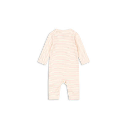 Fanga Fontana Fio Long-Sleeved Bodystocking in Tea Stripe Cameo – Size 1–6 Months