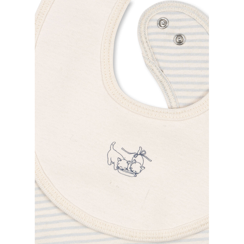 Fanga Fontana Bib, Fio Stripe, Set of 2 - Blue Mix