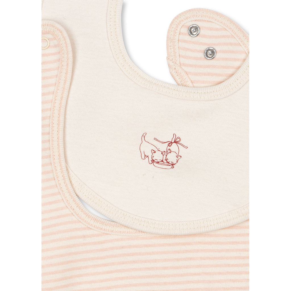 Fanga Fontana Bib, Fio Stripe, 2-Pack - Blush Mix