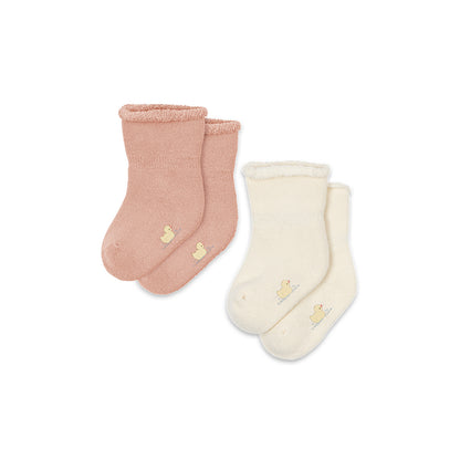 Fanga Fontana Vicino Baby Socks, 2-Pack - Cameo Rose - Size 15-21