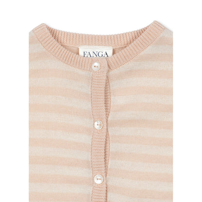 Fanga Fontana Venti Baby Cardigan, Organic, Cameo Rose - Size 1-9 Months