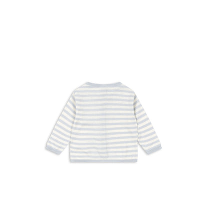 Fanga Fontana Venti Baby Cardigan, Organic, Gray Dawn – Ages 1–9 months