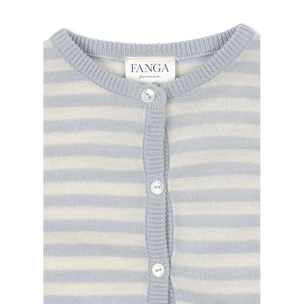 Fanga Fontana Venti Baby Cardigan, Organic, Gray Dawn – Ages 1–9 months