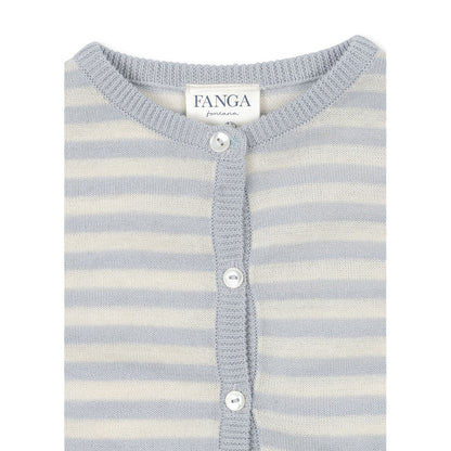 Fanga Fontana Venti Baby Cardigan, Organic, Gray Dawn – Ages 1–9 months