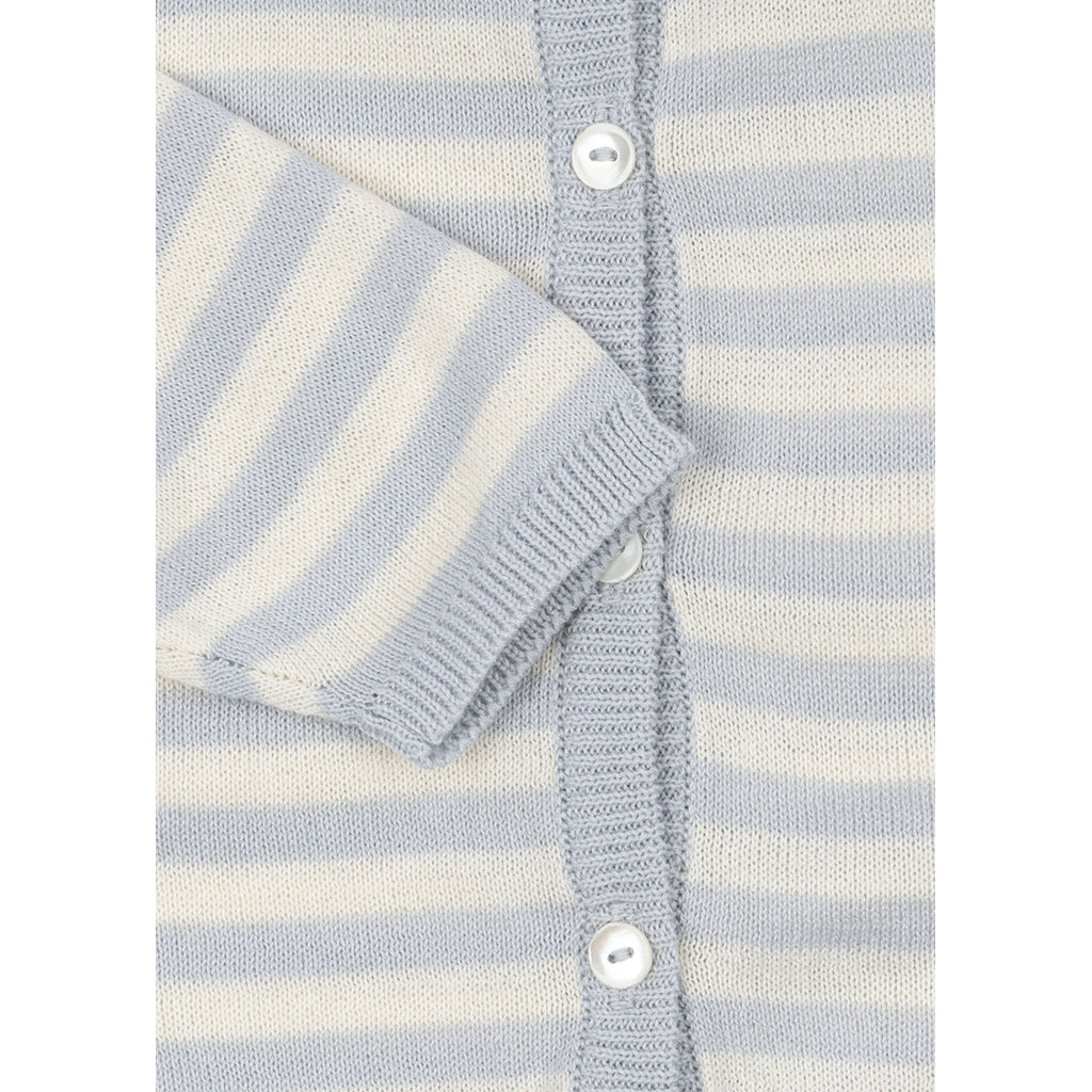 Fanga Fontana Venti Baby Cardigan, Organic, Gray Dawn – Ages 1–9 months
