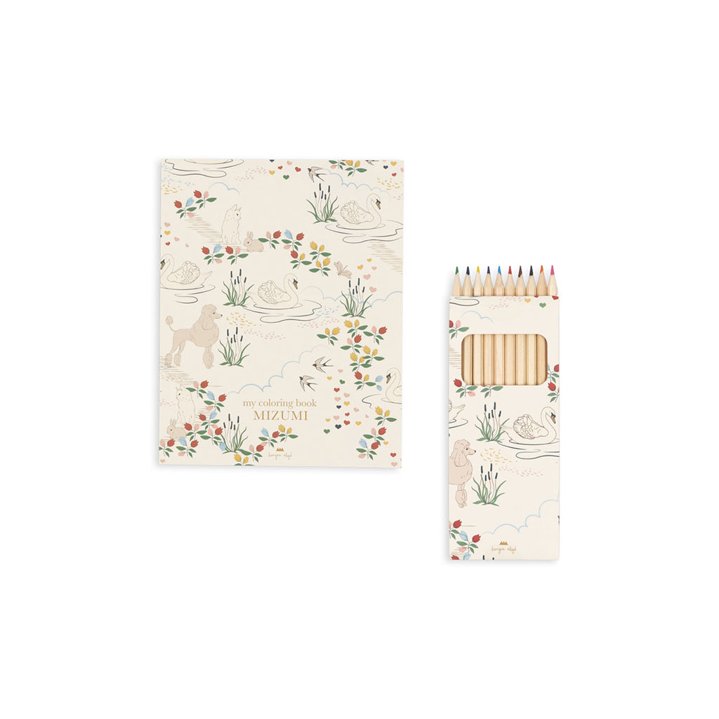 Konges Sløjd Coloring Book and Markers, Mizumi