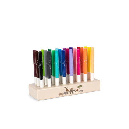 Konges Sløjd Wooden Block Markers, 24 Colors - Safari