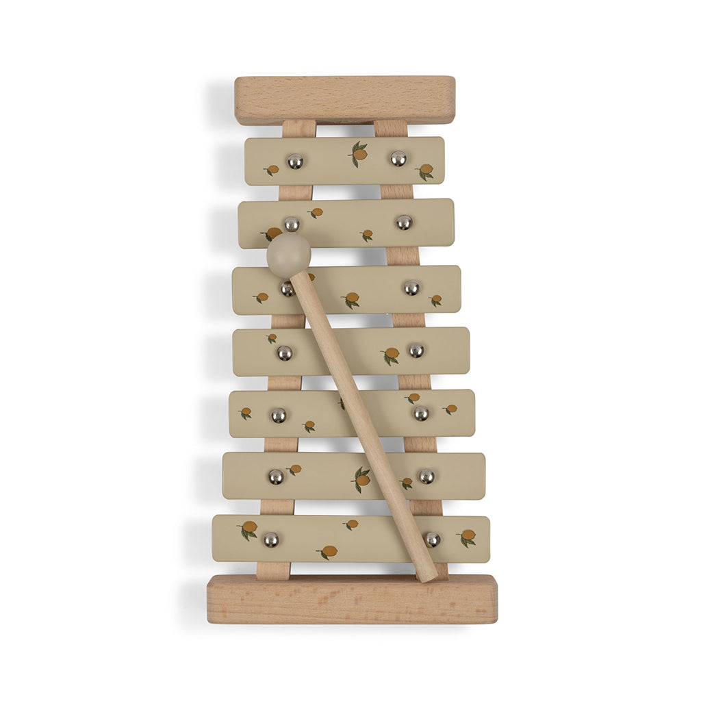 Konges Sløjd Wooden Musical Instrument, Xylophone - Lemon