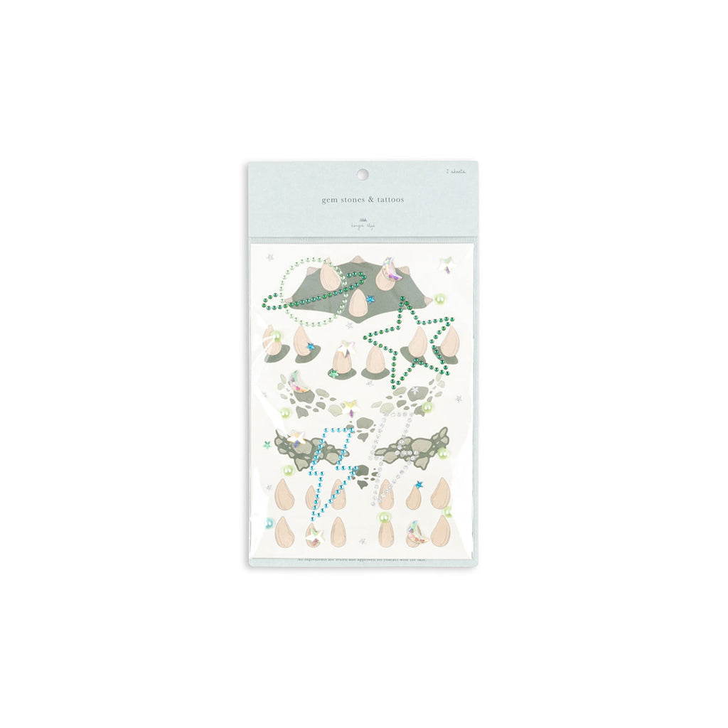 Konges Sløjd Tattoos and Self-Adhesive Gems, Blue