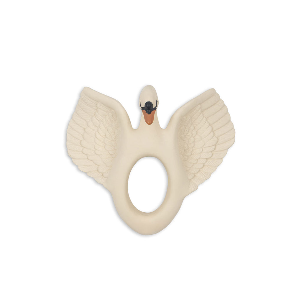 Konges Sløjd Natural Rubber Teething Ring, Swan