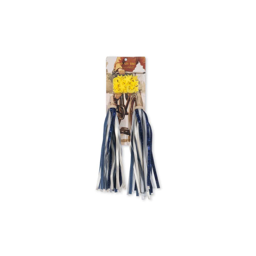 Konges Sløjd Bicycle Streamers and Beads for Spokes, Dark Blue Glitter