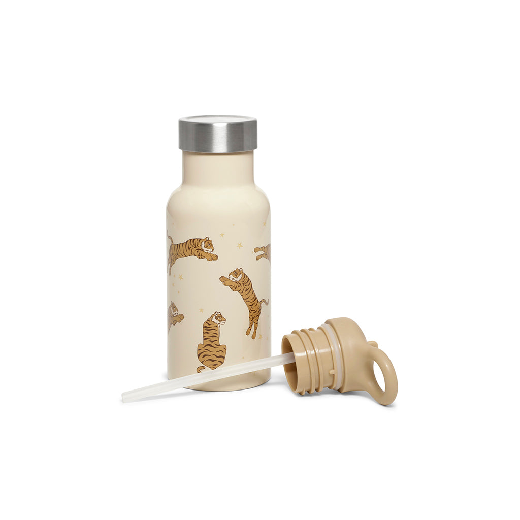 Konges Sløjd Insulated Bottle, Tiger - 1 Bottle, 2 Lids