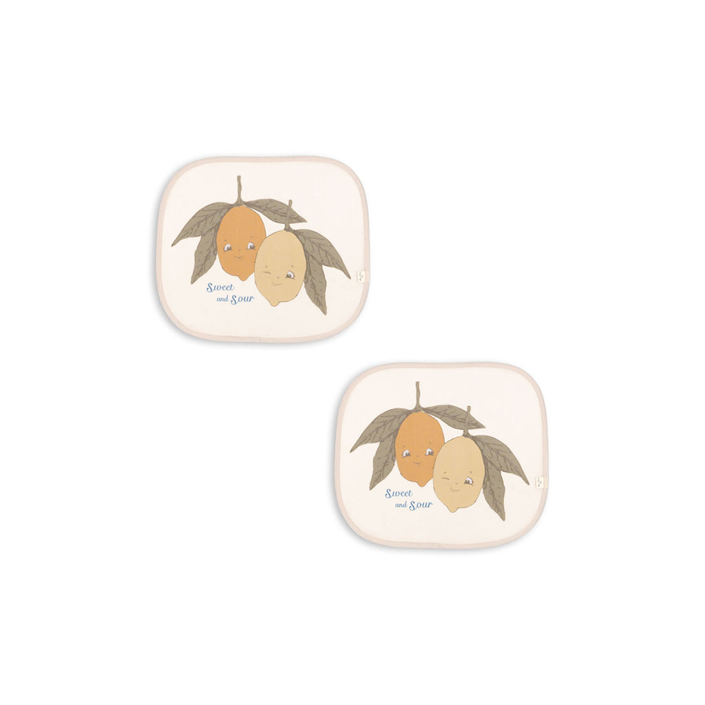 Konges Sløjd, Car Sunshade, Window Shade for Car Windows, 2-Pack - Ciao Limone