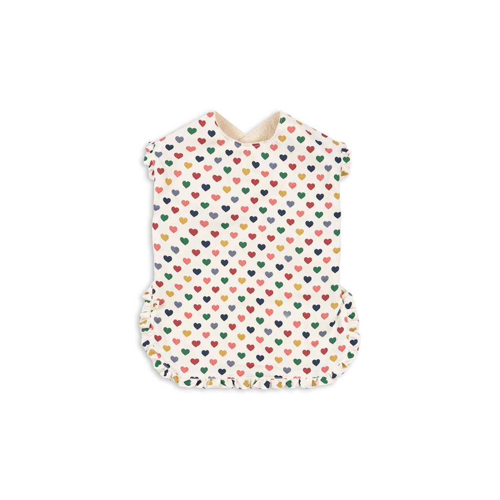 Konges Sløjd Comea Frill Bib, Organic - Coeur Coloré