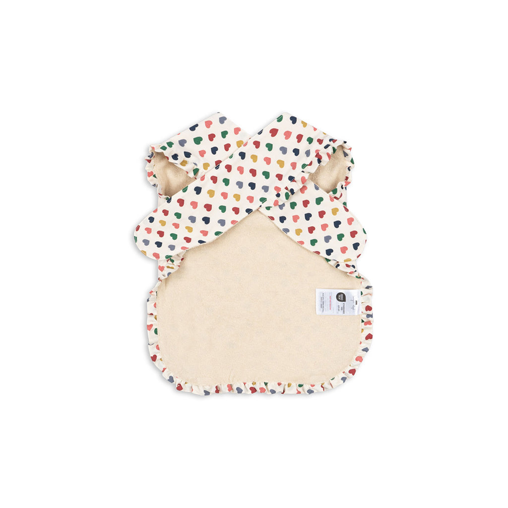 Konges Sløjd Comea Frill Bib, Organic - Coeur Coloré