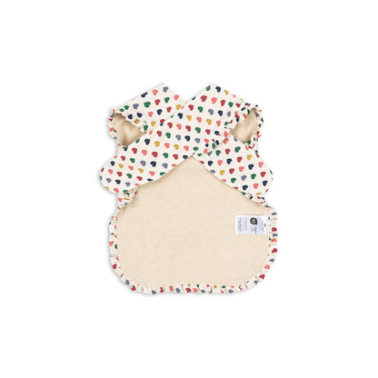 Konges Sløjd Comea Frill Bib, Organic - Coeur Coloré