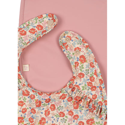 Konges Sløjd Bibs with Ruffles, 2-Pack - Kaluka/Bridal Rose