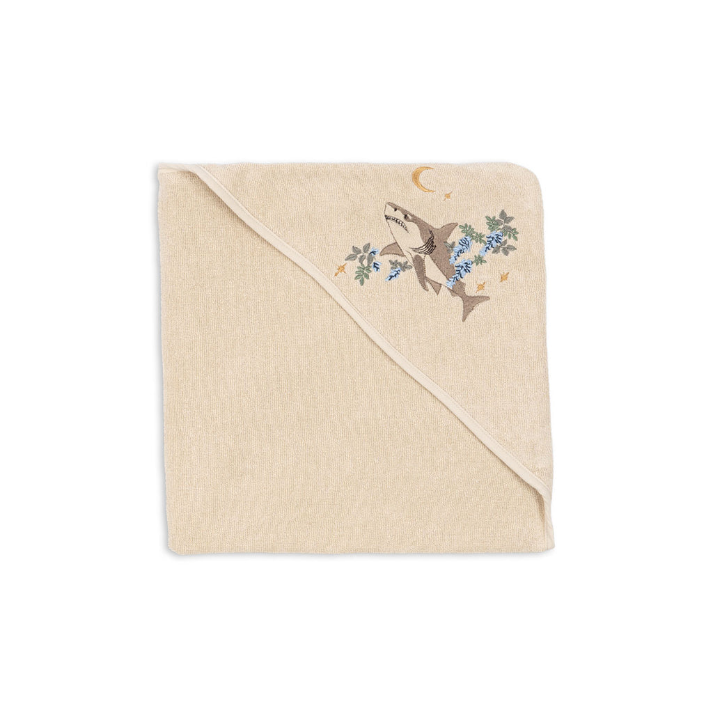 Konges Sløjd Terry Hooded Towel with Hood, Summer Sand