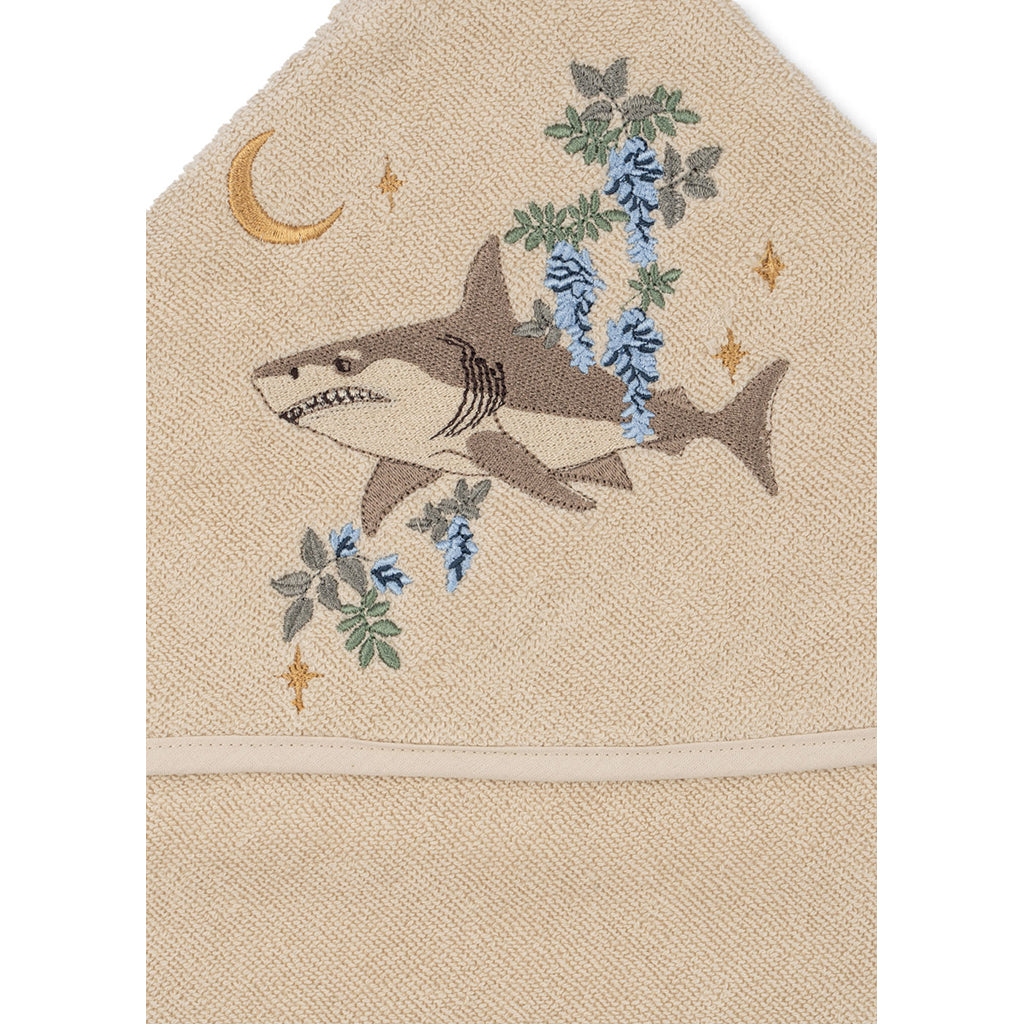 Konges Sløjd Terry Hooded Towel with Hood, Summer Sand