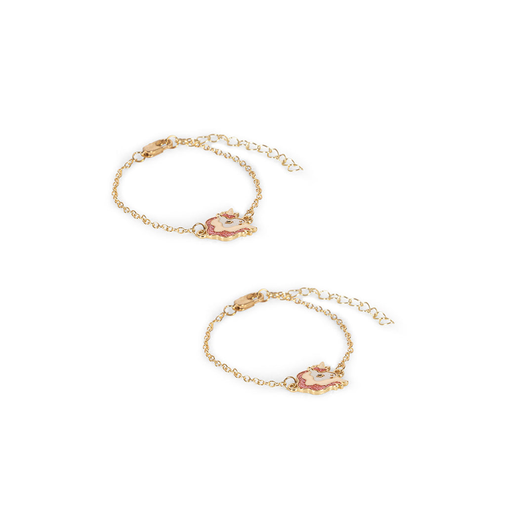 Konges Sløjd Bracelet, Set of 2 - Unicorn Bestie - Gold