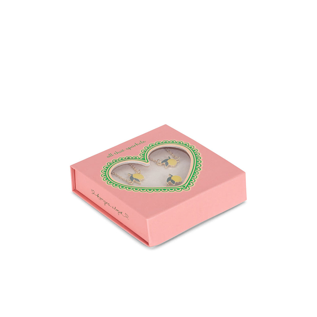 Konges Sløjd Jewelry Set: Necklace, Ring, and Bracelet - Lemon