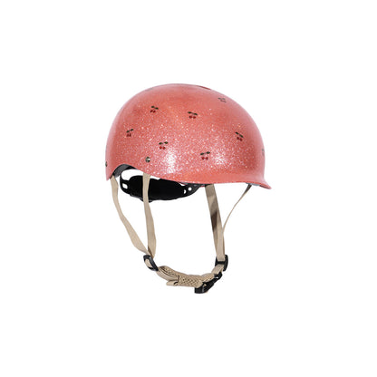 Konges Sløjd Bike Helmet, Cherry Glitter - Size 2-4 or 4-8 Years