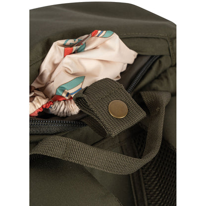 Konges Sløjd Clover School Bag with Gym Bag and Rain Cover, Kalamata