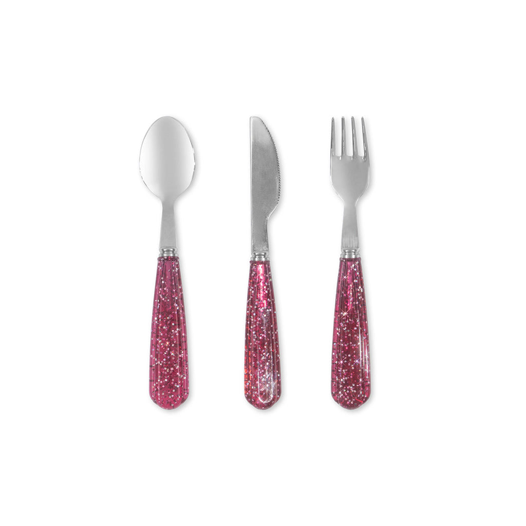 Konges Sløjd Glitter Cutlery Set in Stainless Steel, Sparkling Sangria