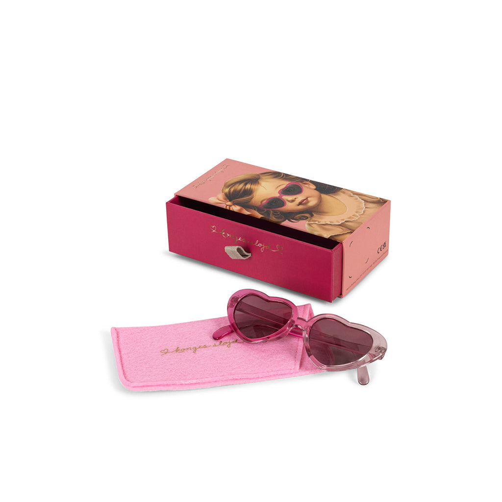 Konges Sløjd Baby Sunglasses, Heart - Pink Multi