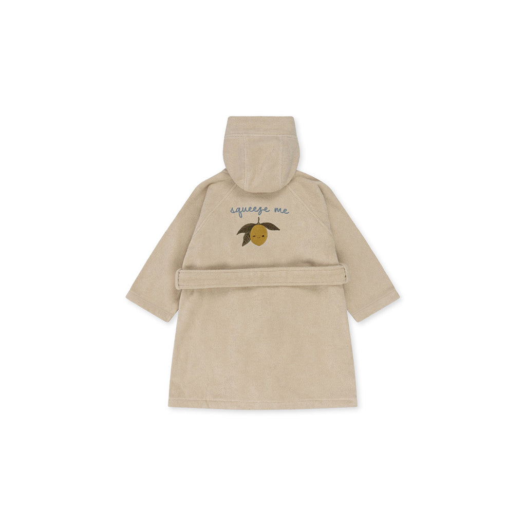 Konges Sløjd Terry Bathrobe for Children, Lemon – Available in Baby, Toddler, and Junior Sizes