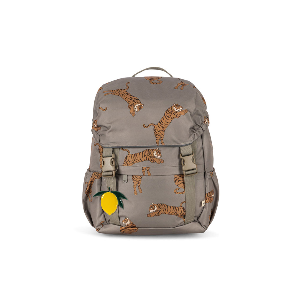 Konges Sløjd Clover School Backpack with Gym Bag and Rain Cover - Tiger Oak