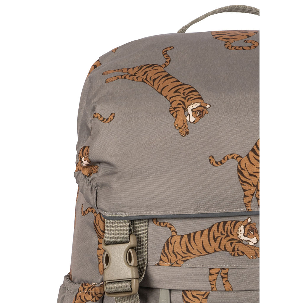 Konges Sløjd Clover School Backpack with Gym Bag and Rain Cover - Tiger Oak