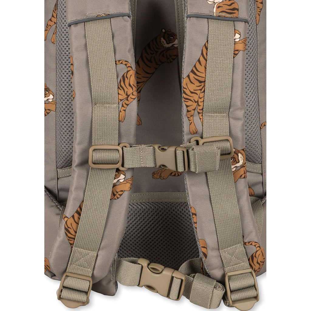 Konges Sløjd Clover School Backpack with Gym Bag and Rain Cover - Tiger Oak