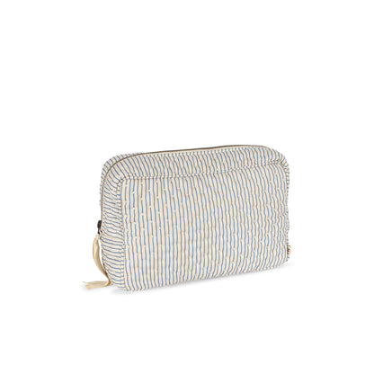 Konges Sløjd Large Quilted Toiletry Bag - Stripe Blue