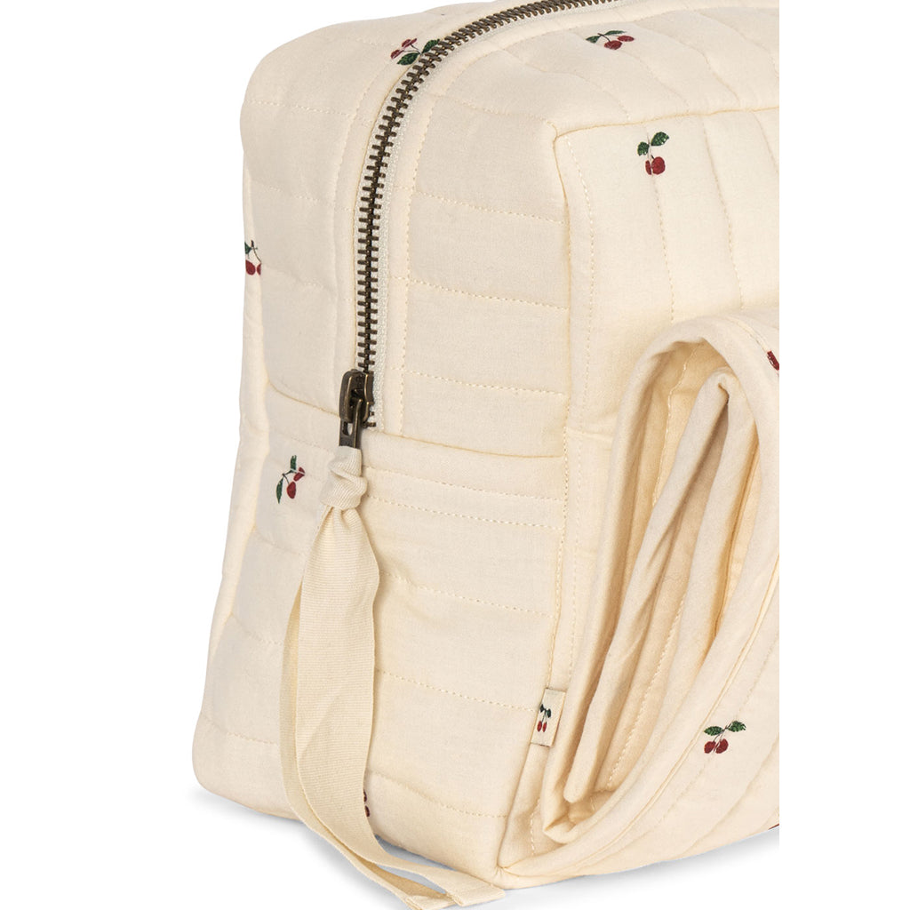 Konges Sløjd Bonnie Diaper Bag and Changing Mat in One, Cherry