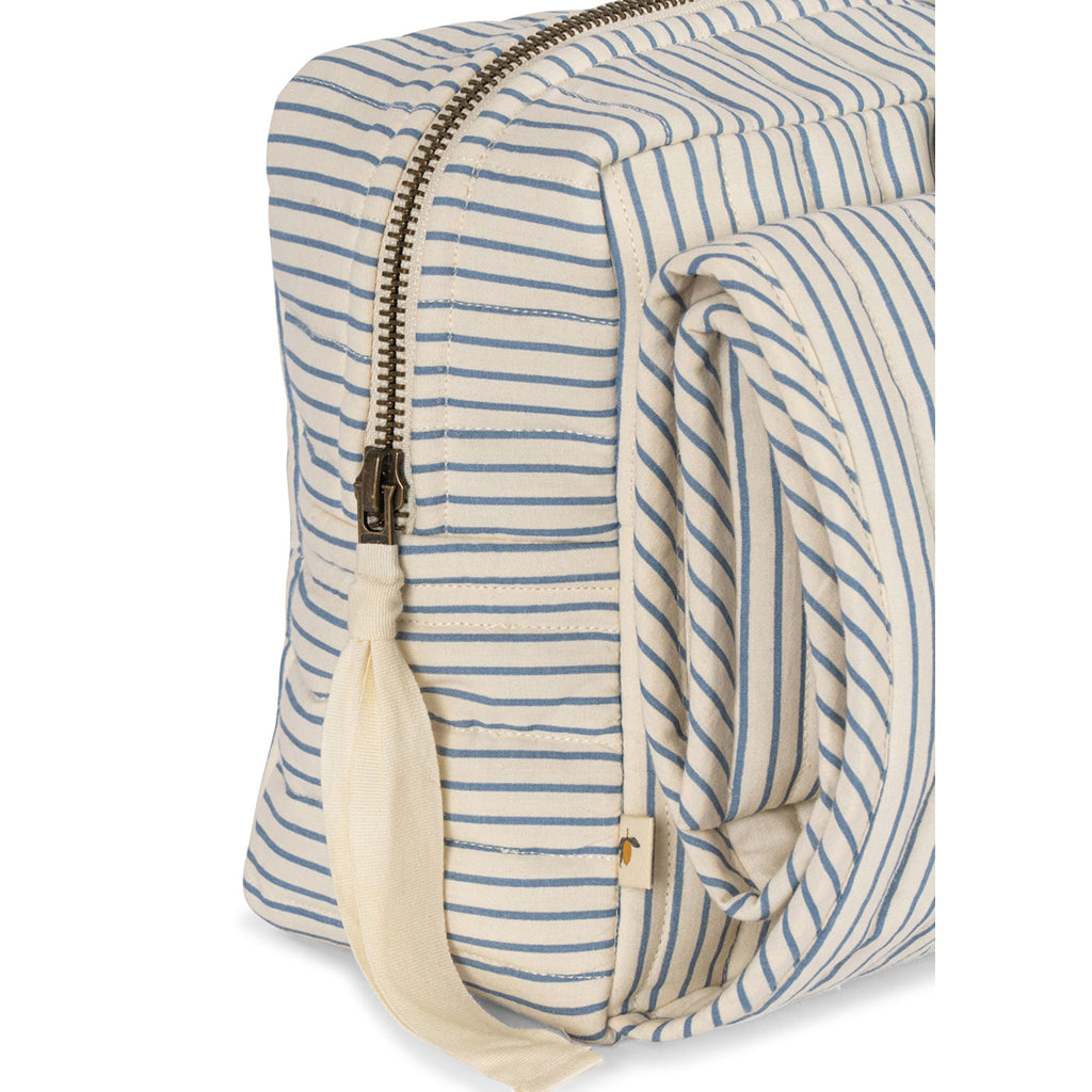 Konges Sløjd Bonnie Changing Bag with Integrated Changing Mat, Stripe Blue