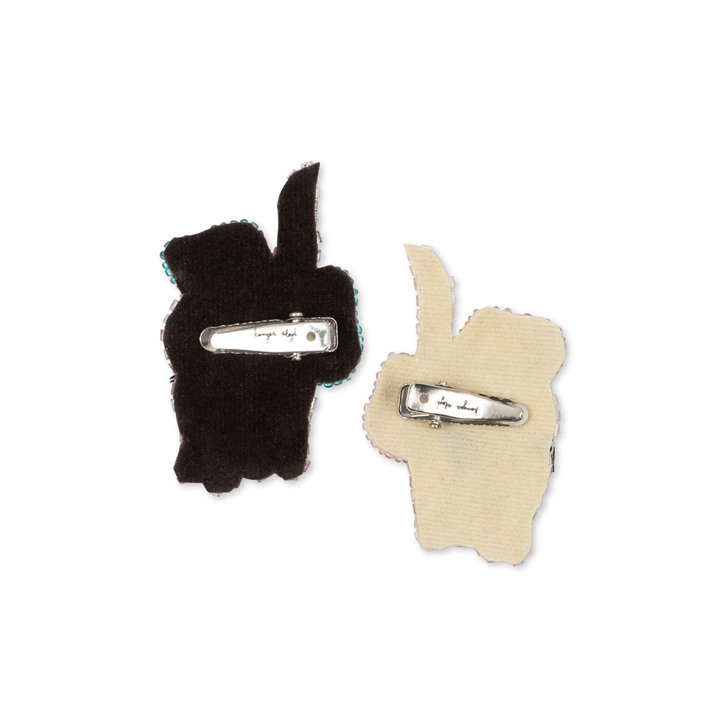Konges Sløjd Hair Clips with Bow, 2-Pack - Bow Kitty