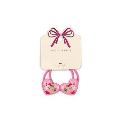 Konges Sløjd Vilma Hair Ties 2-Pack, Bow Kitty