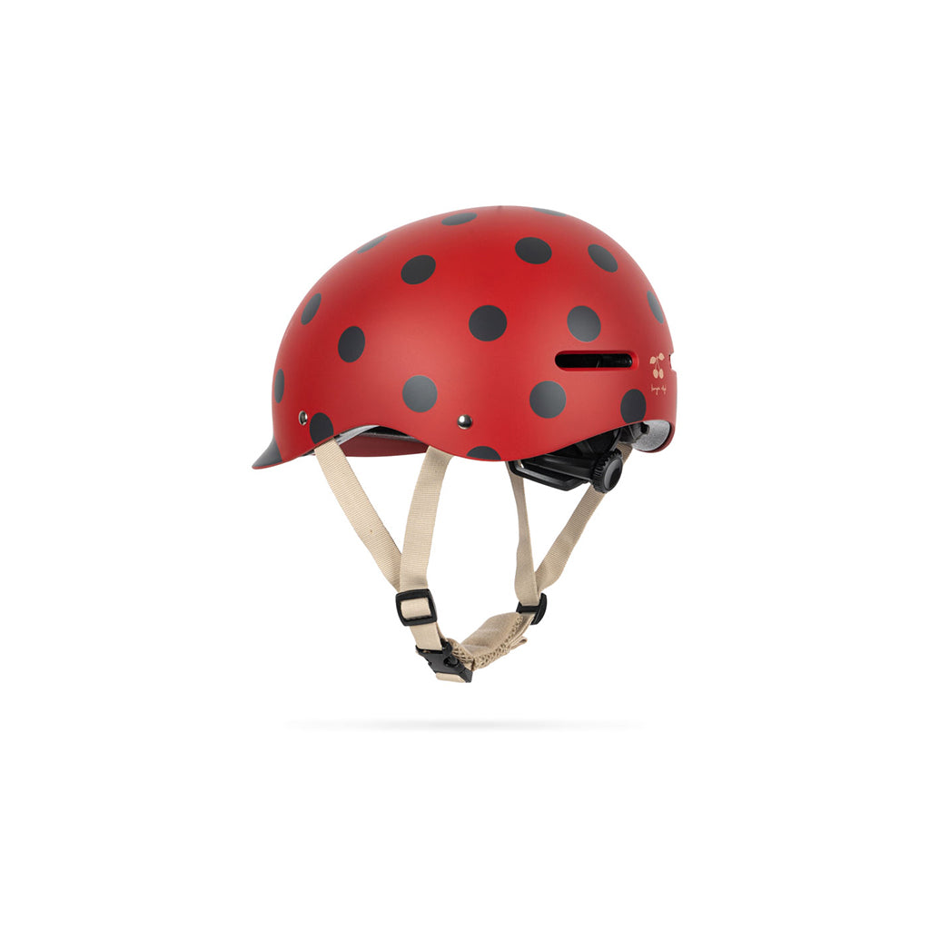 Konges Sløjd Bicycle Helmet, Ladybug - Sizes 2-4 or 4-8 Years