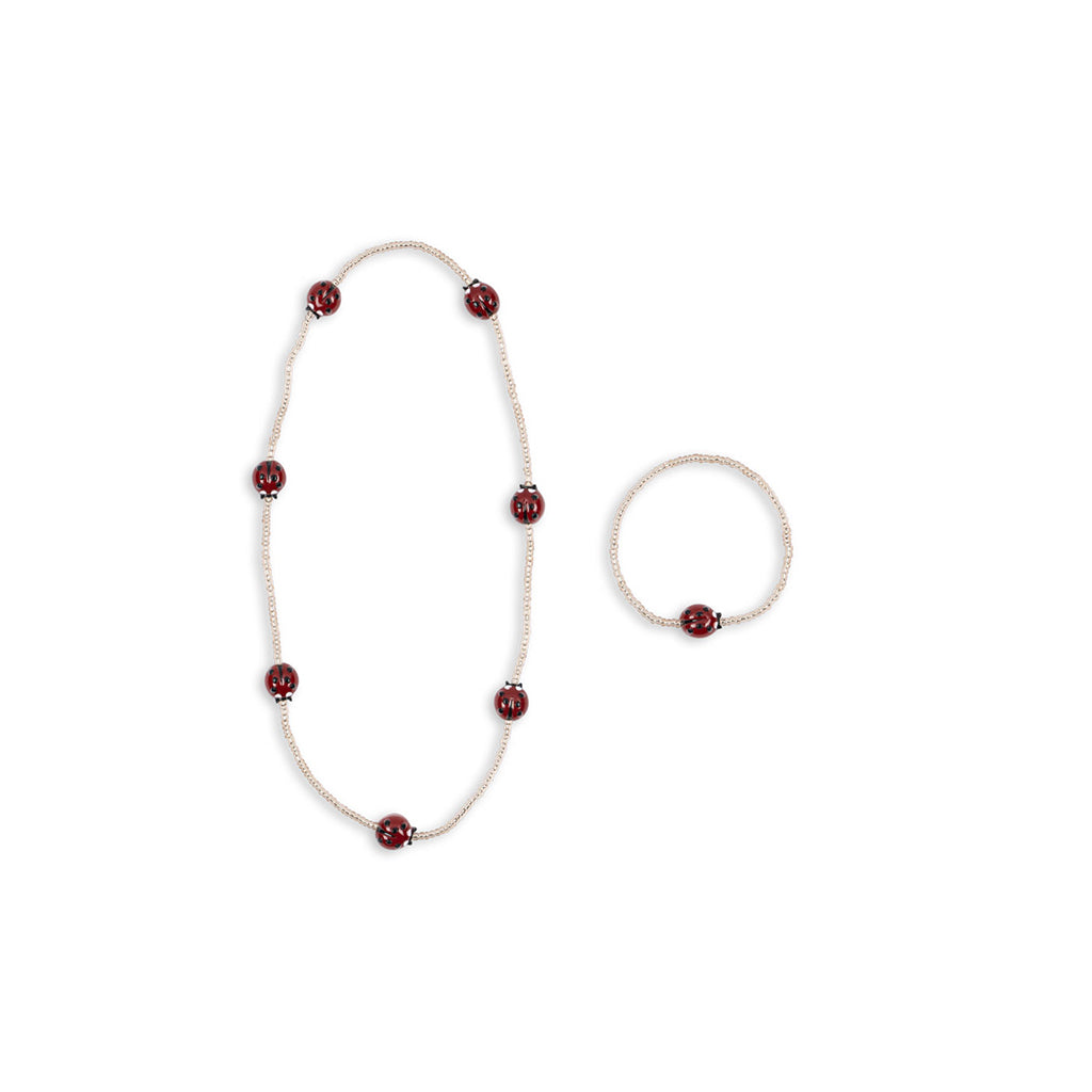 Konges Sløjd Jewelry Set – Necklace and Bracelet – Ladybird