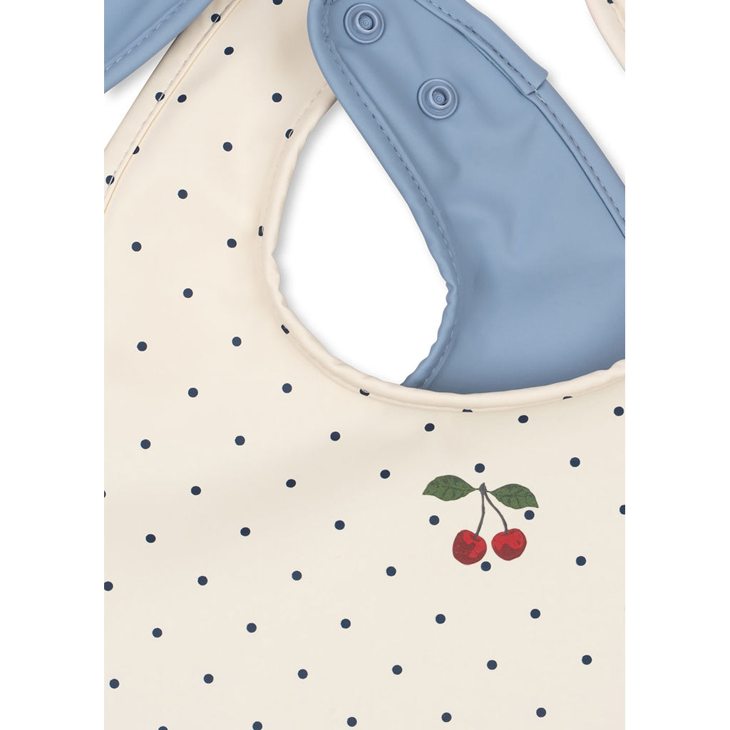 Konges Sløjd Bib Set, 2-pack - Navy Dot/Rain Washed