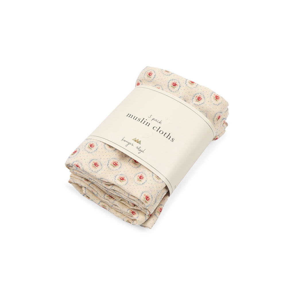 Konges Sløjd Organic Muslin Cloths, 3-Pack - Mirage