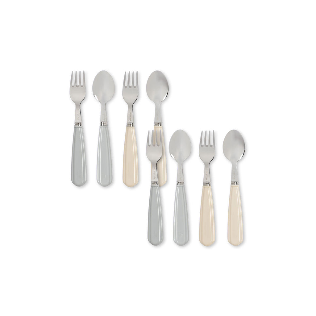 Konges Sløjd bestiksæt i rustfrit stål, 8 stk. - Creme/Onyx