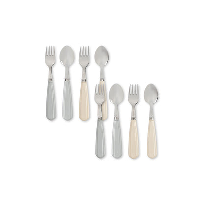 Konges Sløjd bestiksæt i rustfrit stål, 8 stk. - Creme/Onyx