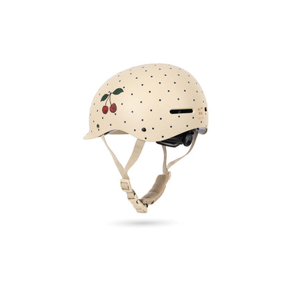 Konges Sløjd Bicycle Helmet, Navy Dots - Sizes 2-4 or 4-8 years