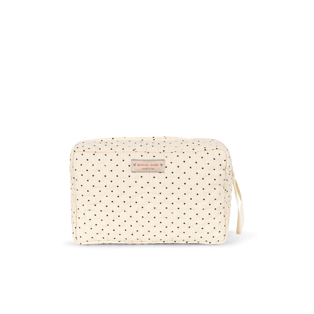 Konges Sløjd Quilted Toiletry Bag, Large, Seersucker - Estate Dot