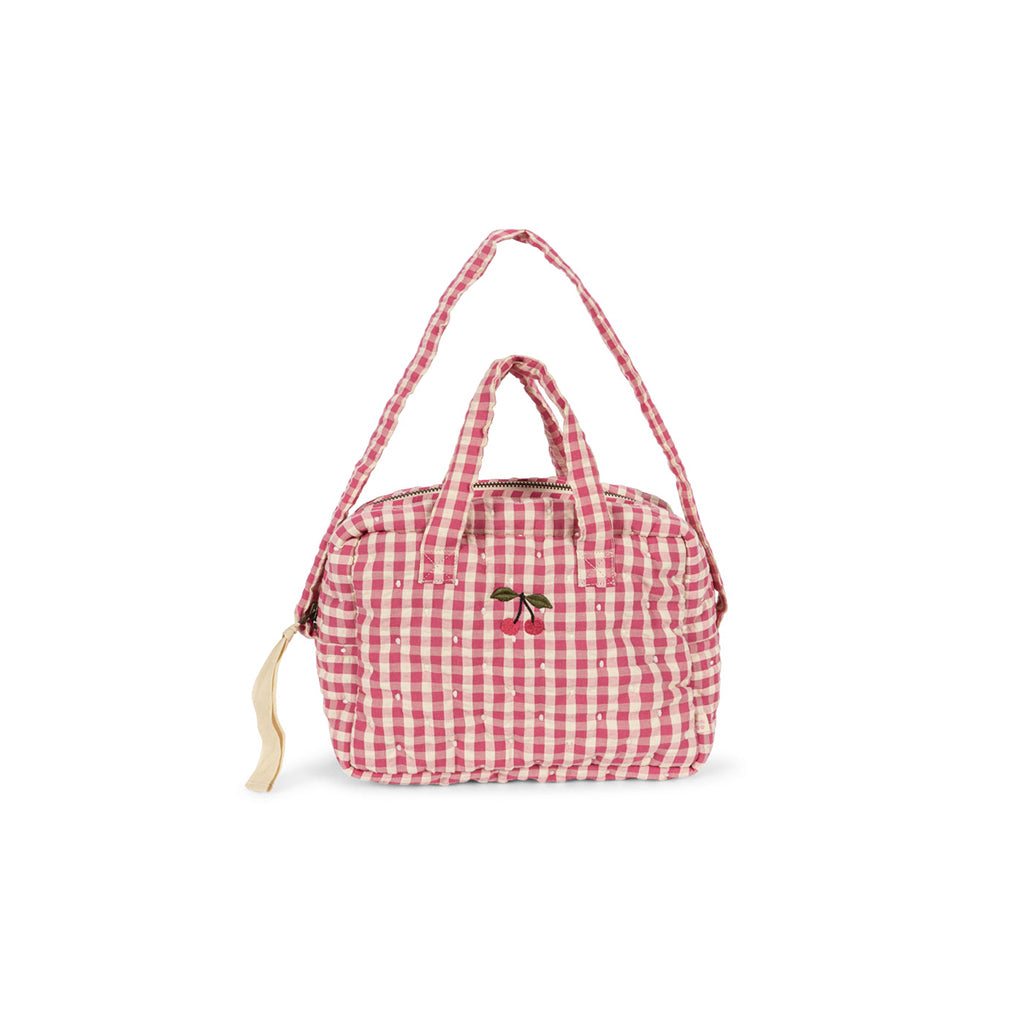 Konges Sløjd Doll Accessories, Changing Bag - Bubblegum Check