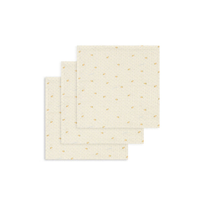 Konges Sløjd stofble, økologisk muslin, 3-pak - Lemon Dot