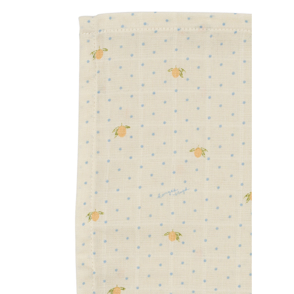 Konges Sløjd Muslin Cloths, Organic Muslin, 3-Pack - Lemon Dot